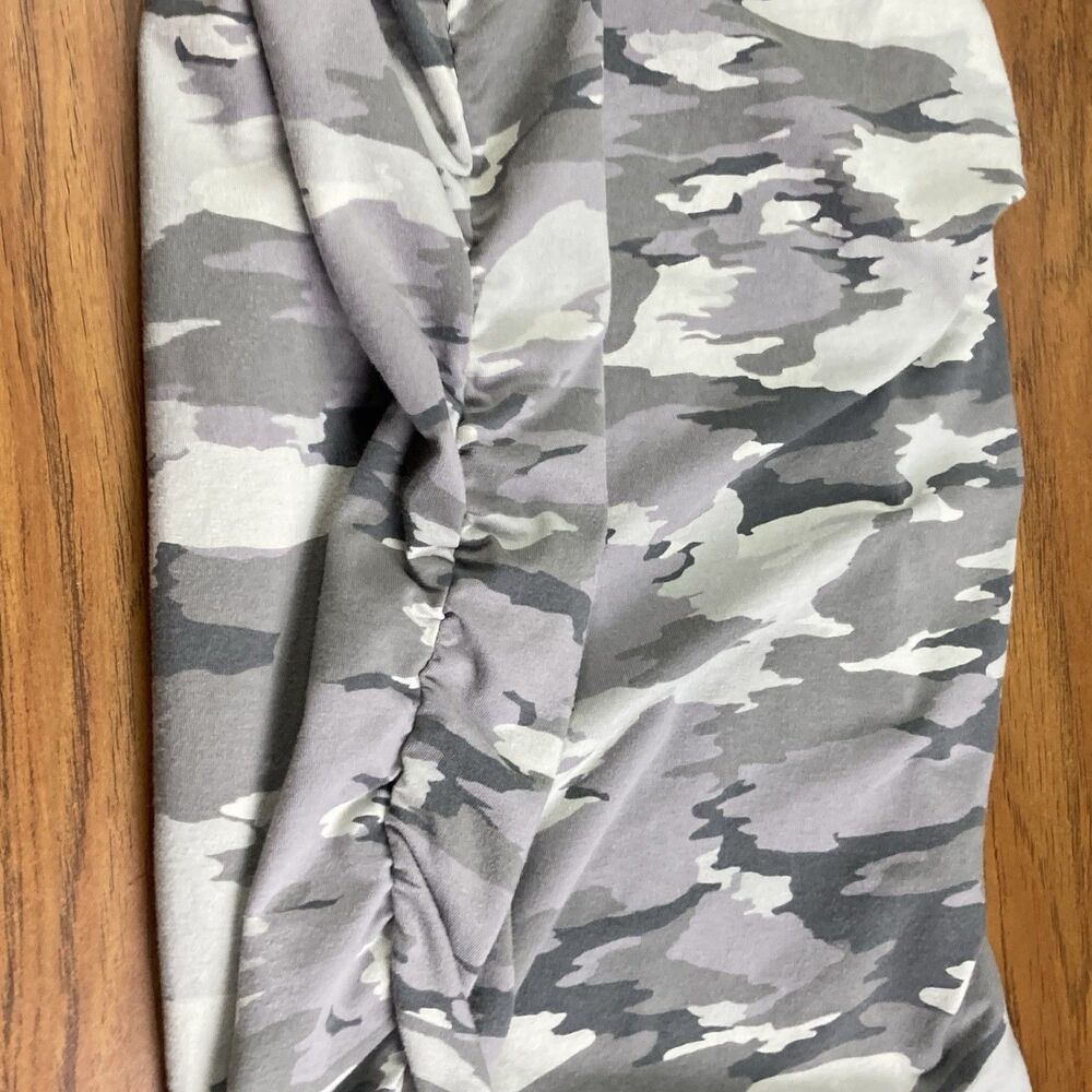ISABEL Maternity Sz XXL Tank Ruched Dress Camo Green Stretch Military EUC - Picture 5 of 6